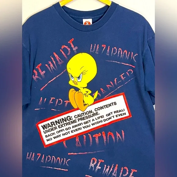 Vintage 1997 Looney Tunes Tweety Bird Graphic Tee Unisex Adult Size - Picture 2 of 6